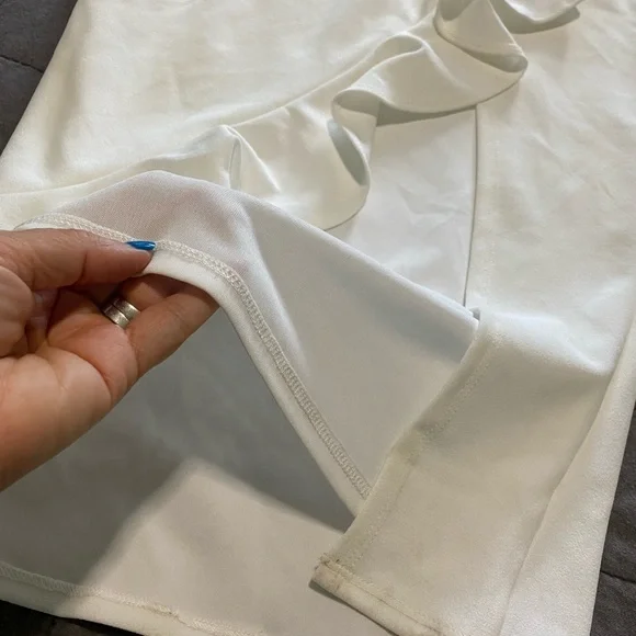 NWT White Strappy Ruffled Dress by Windsor |Size Large - Picture 5 of 13